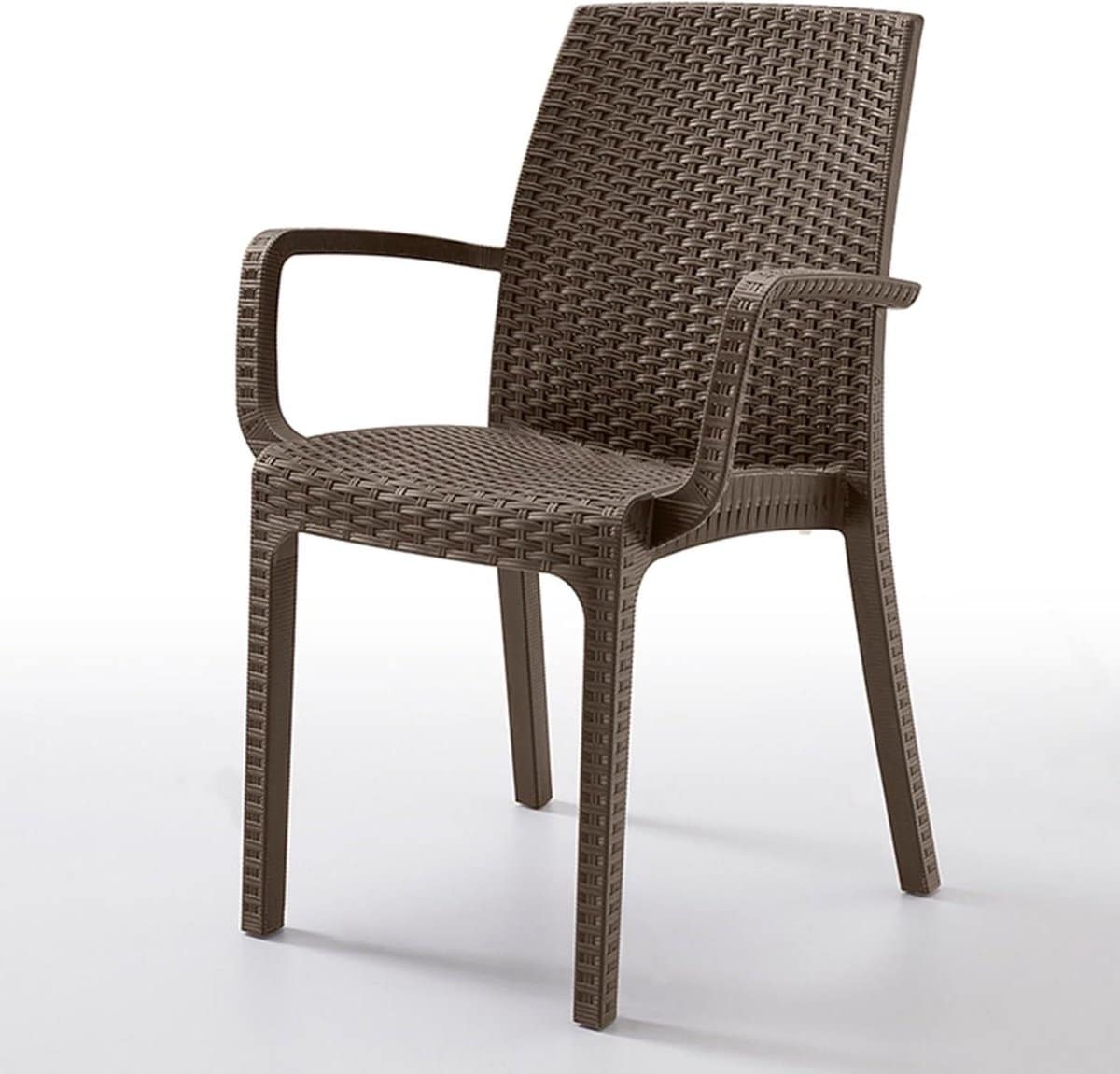 stoel met armleuningen tuinstoel rotan buiten zitten