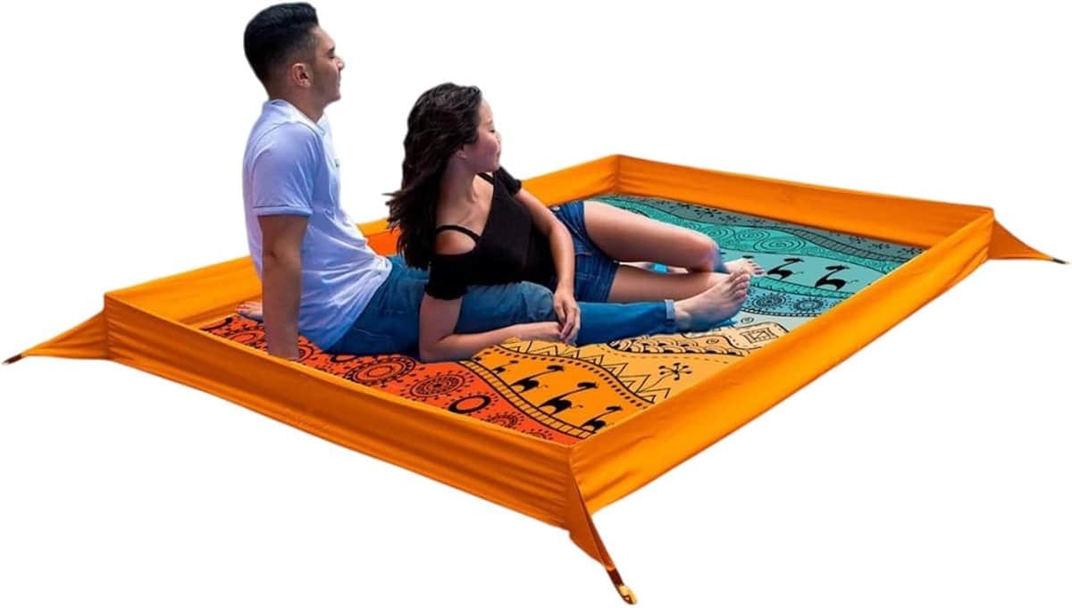 stranddeken waterdicht picknickkleed buitenkleed zandvrij ontspannen lichtgewicht