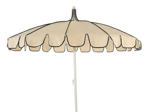 Strandparasol stokparasol volant creme/blauw Decoris - Decoris
