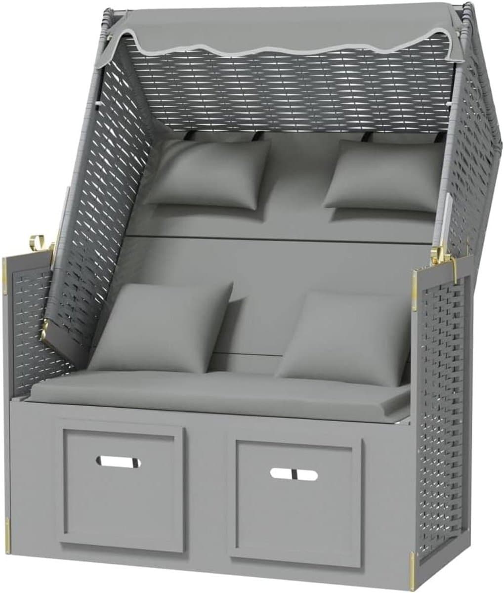 strandstoel strandkorb lounger ontspannen aan zee verstelbare