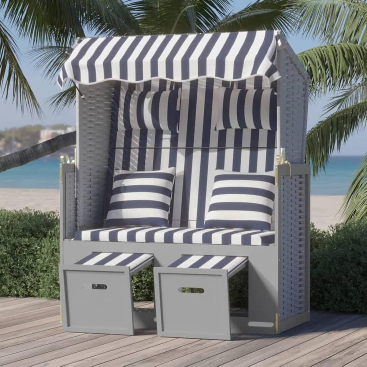 strandstoel voor twee lounge stoel ontspannen buiten