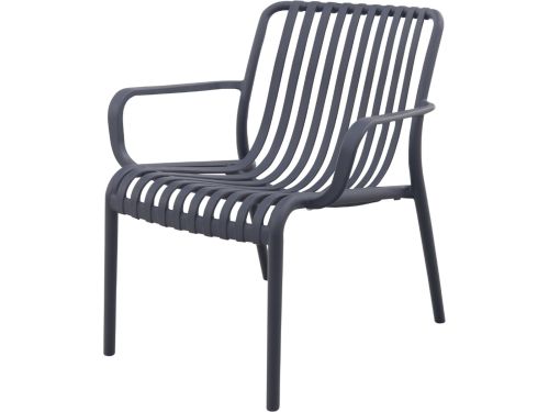 Stripe Loungestoel stapelbaar - Antraciet