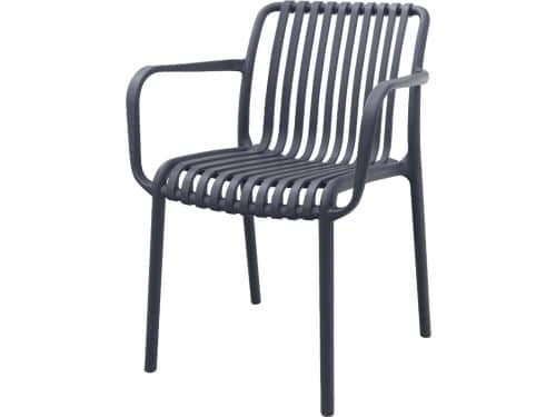 Stripe stapelbare tuinstoel - Antraciet