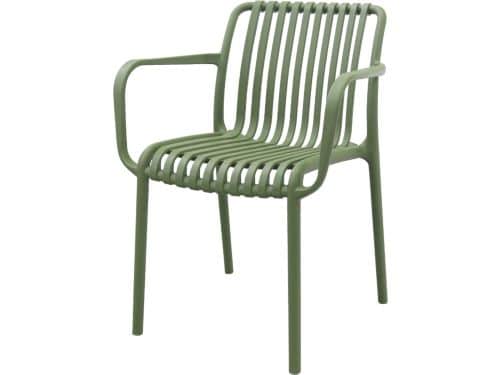 Stripe stapelbare tuinstoel - Mosgroen