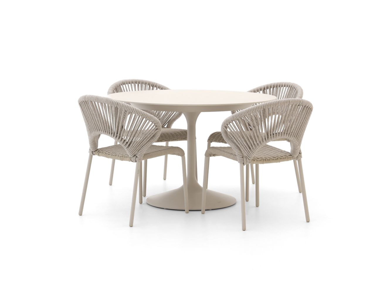 suns vado/nova ø120cm dining tuinset 5 delig stapelbaar laagste prijsgarantie!