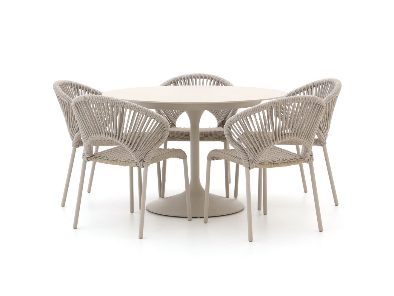 suns vado/nova ø150cm dining tuinset 6 delig stapelbaar laagste prijsgarantie!