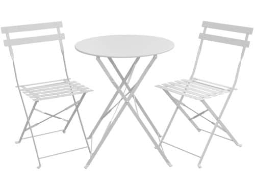 SVITA BERLIN Bistroset - Metalen Zitgroep Balkon Opvouwbare Tafel Stoelen
