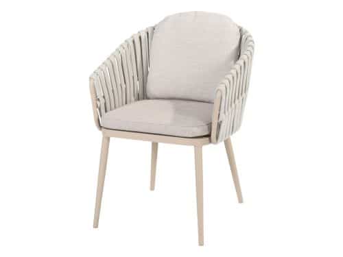 Taste by 4SO Eva dining tuinstoel met 2 kussens latta