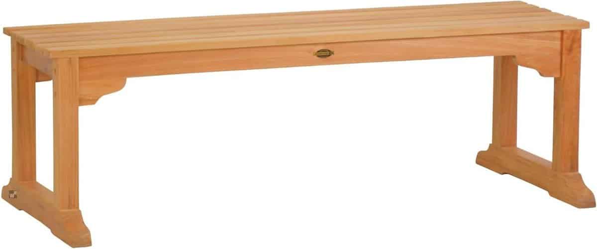 teakhouten tuinbank parkbank hout buiten zitten massief