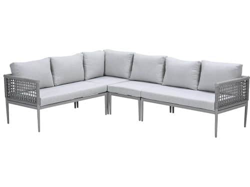 Teramon hoek loungeset rope - taupe - rope grijs zand