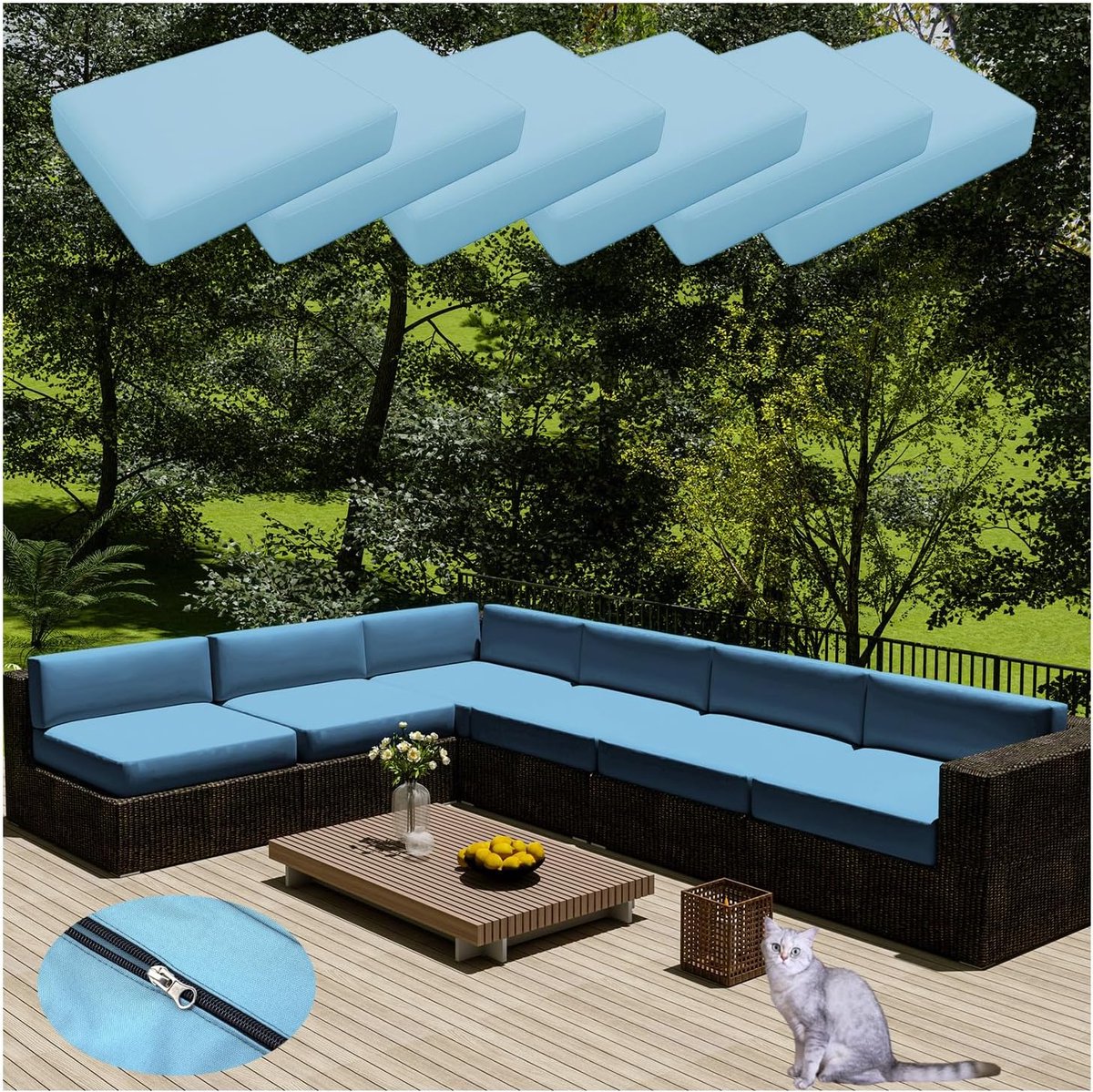 terraskussenslopen zitkussenhoezen buitenmeubilair waterafstotend uv bestendig 55