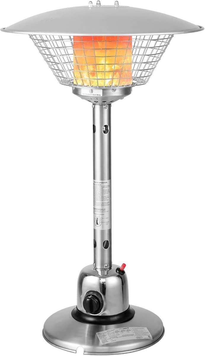 terrasverwarmer staand elektrische straler buiten verwarmen verzwaarde