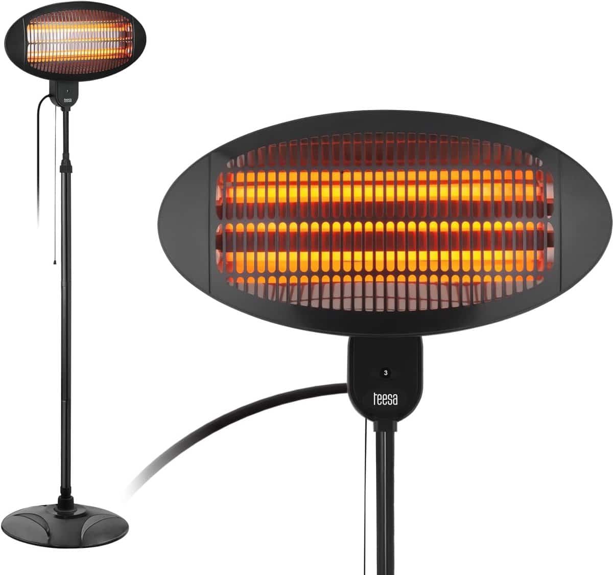 terrasverwarmer staande heater buiten zitten 3 warmte