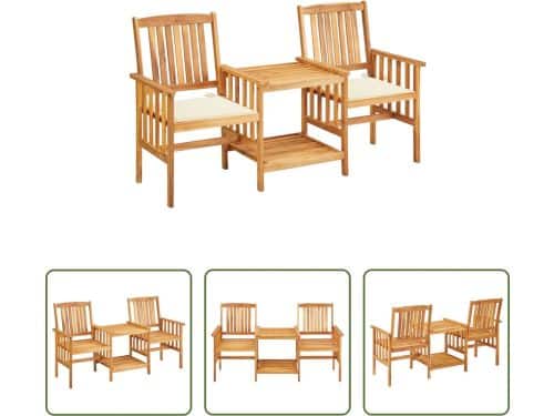 The Living Store Bistroset Acaciahout - 159 x 61 x