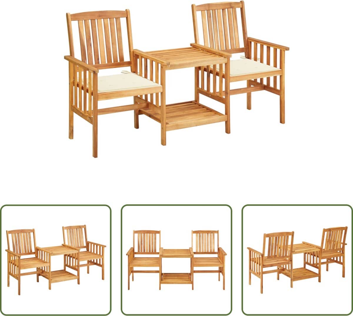 the living store bistroset acaciahout 159 x 61 x