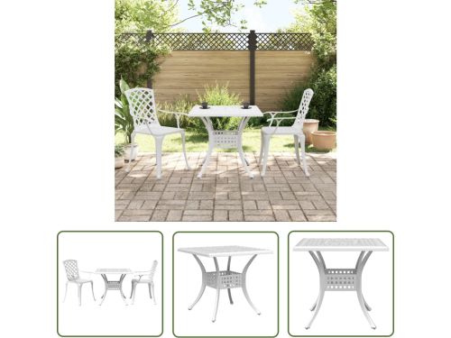 The Living Store Bistroset Aluminium Tuinmeubel - 80 x 80