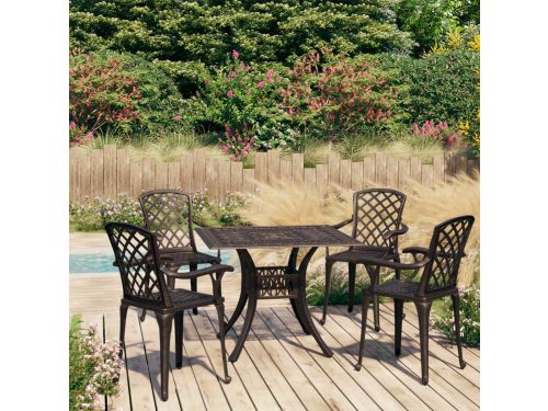 The Living Store Bistroset - Gietaluminium - Tuinstoelen en tafel