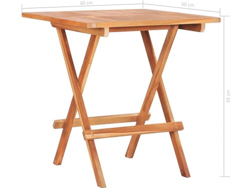 The Living Store Bistroset Teakhout - Tuinmeubelen - 60 x