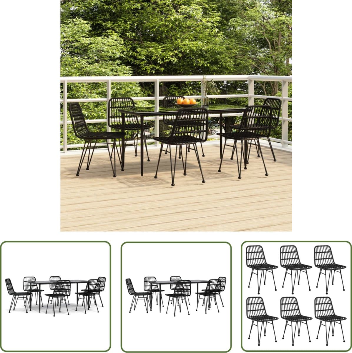 the living store bistroset tuintafel en 6 stoelen