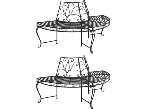The Living Store Boombank Halfrond Staal - 160x84x88.5 cm