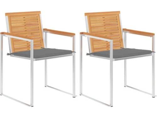 The Living Store Buitensoelen - Teakhout - Roestvrij staal