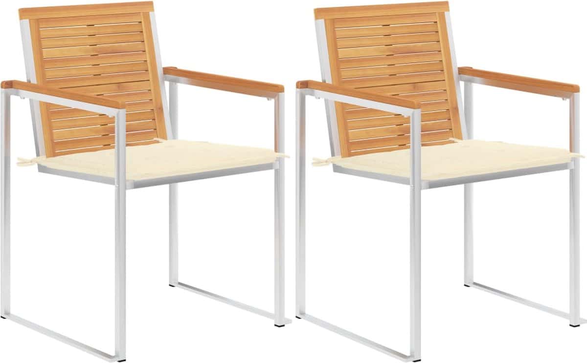 the living store houten buitenstoelen teakhout roestvrij staal