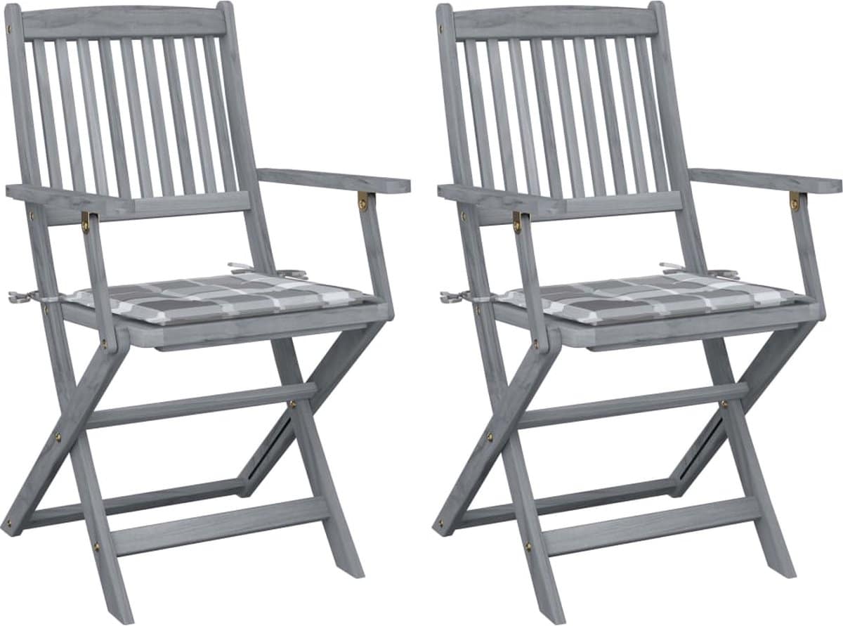 the living store klapstoel acaciahout 54x57x91cm greywash