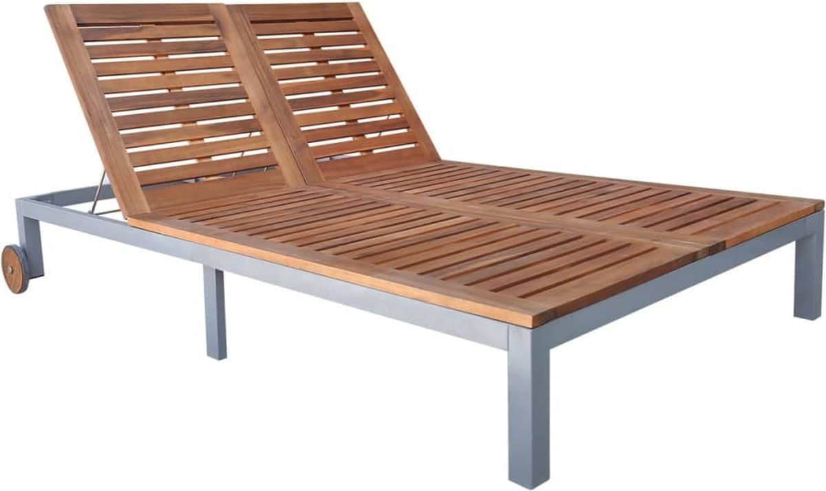 the living store ligbed dubbel hout 207x130cm