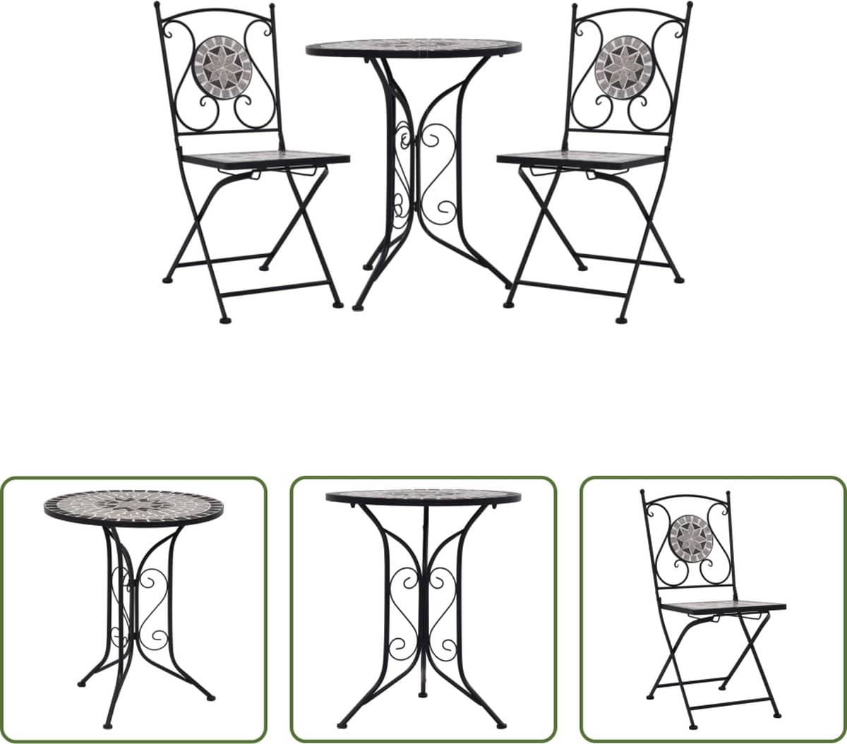 the living store mozaïek bistroset tuinmeubelen 61×71 cm