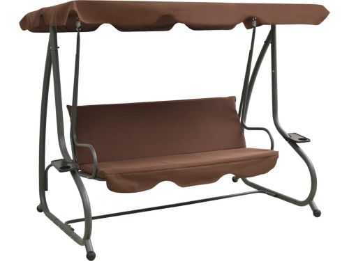 The Living Store Schommelbank Luifel - 232x125x170 cm - Koffie