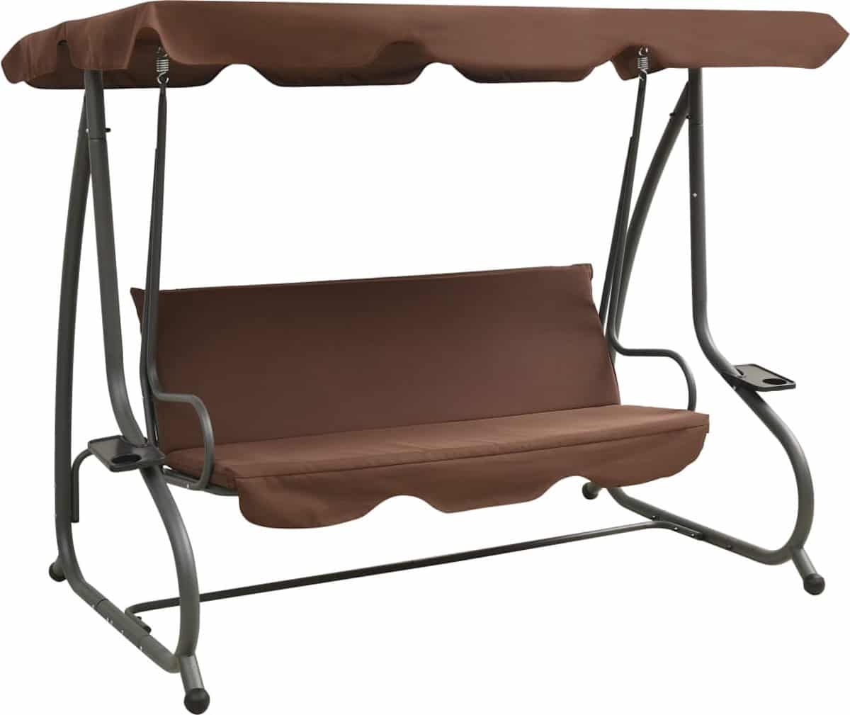 the living store schommelbank luifel 232x125x170 cm koffie