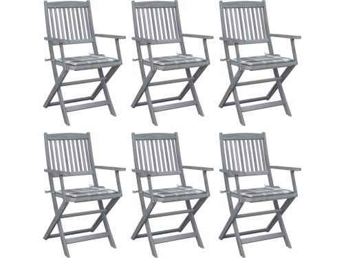 The Living Store Stoelenset Acacia Greywash - 54x57x91 cm