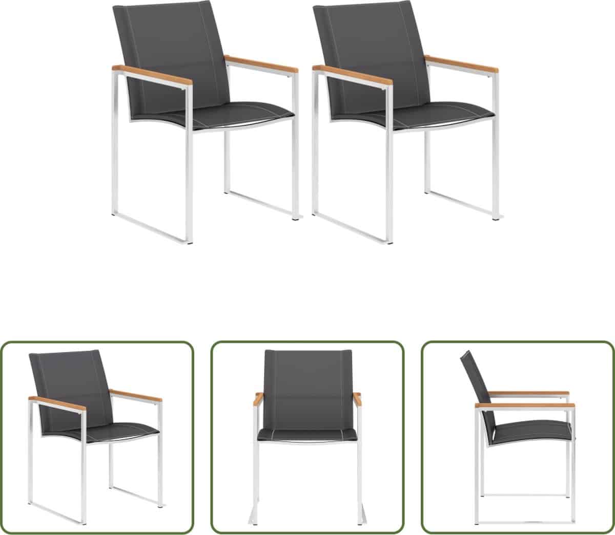 the living store tuinstoelen teakhout textileen en rvs