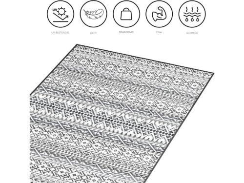 Thuys - Buitenkleed Waterdicht Lichtgewicht - Picknickkleed Zwart - Wit