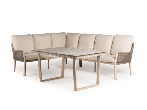 Tierra Outdoor Dining Loungeset Liv Ophira Champagne