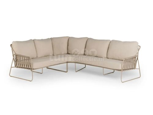 Tierra Outdoor Dining Loungeset Rivera Champagne