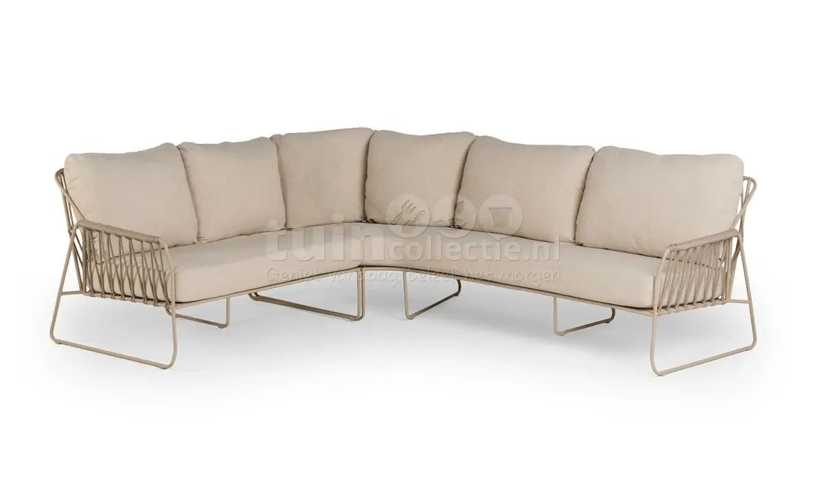 tierra outdoor dining loungeset rivera champagne