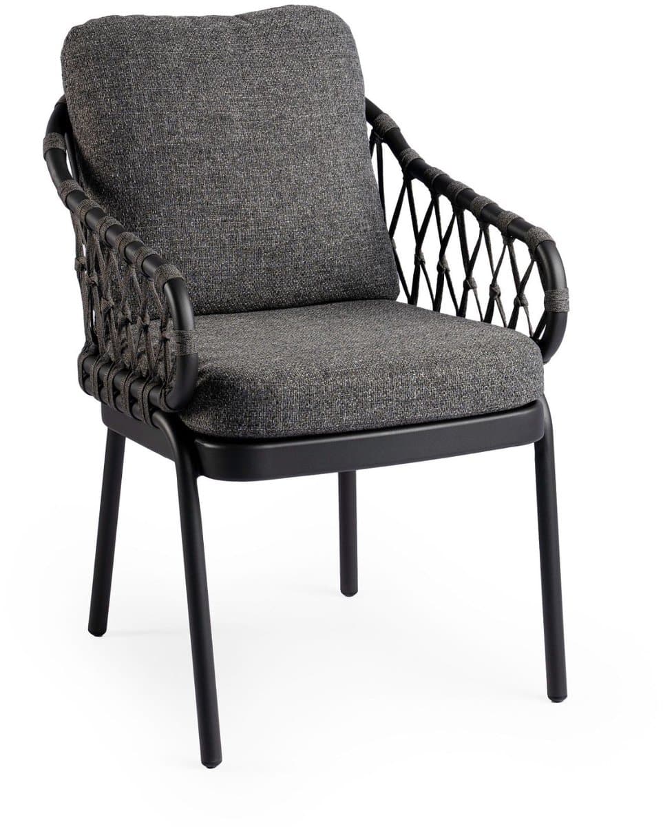 tierra outdoor dining tuinstoel natal aluminium en touw