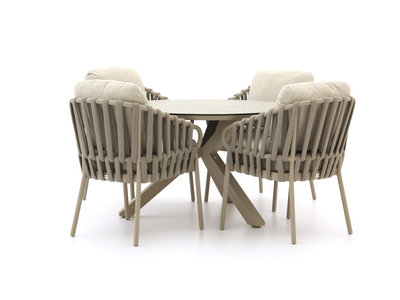 tierra outdoor nuri/orbital ø 120cm dining tuinset 5 delig laagste prijsgarantie!