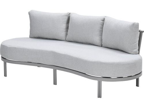 Tirolo - gebogen lounge tuinsofa -rope - taupe