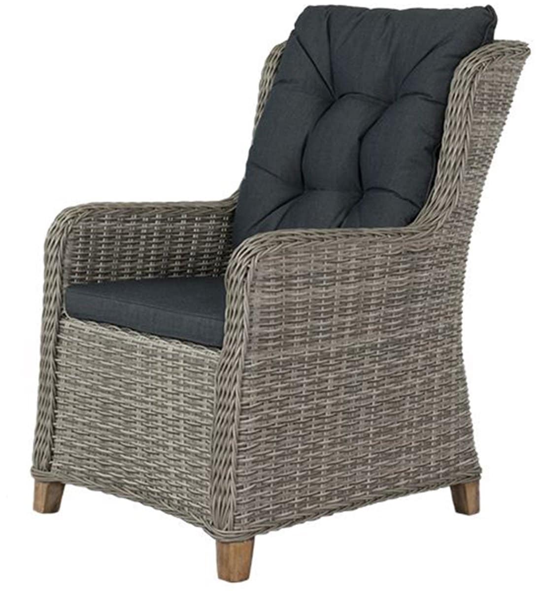 torino dining wicker tuinstoel paloma grijs