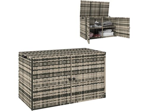 TRUUSK Rattan Kussenbox 350L - Weerbestendig - Met Deksel