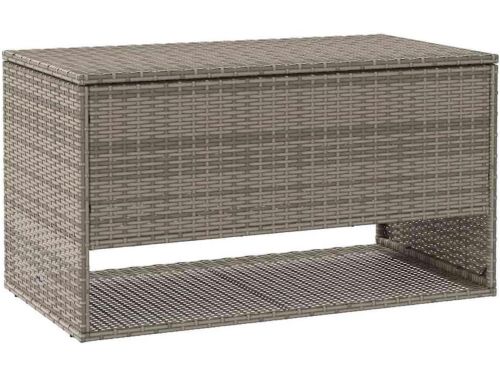 Tuin Kussenbox Poly Rattan Grijs 100x55x55.5cm Opslagcontainer