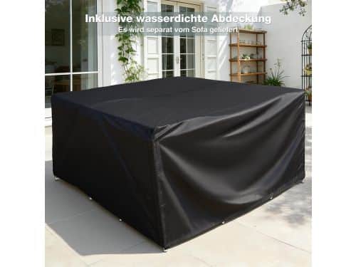 Tuin loungeset 5 personen 98x66x47 cm - Rotan hoekbank met