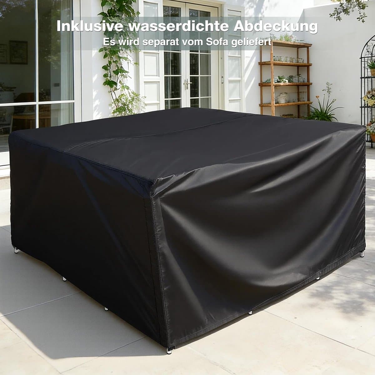 tuin loungeset 5 personen 98x66x47 cm rotan hoekbank met