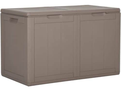 Tuin opbergbox 180L Polypropyleen Rotan Look Bruin - Weerbestendige Buitenopslag