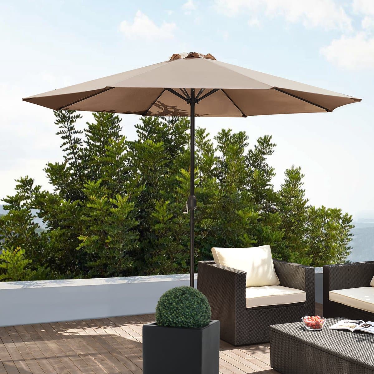 tuin parasol stokparasol 300×230 cm beige