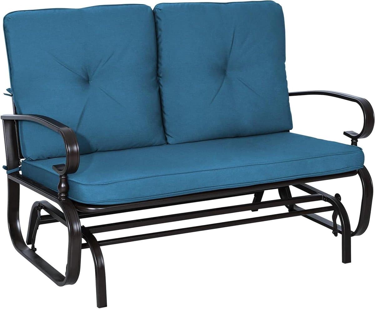 tuin schommelbank buitenbank bankje ontspannen buiten smeedijzeren