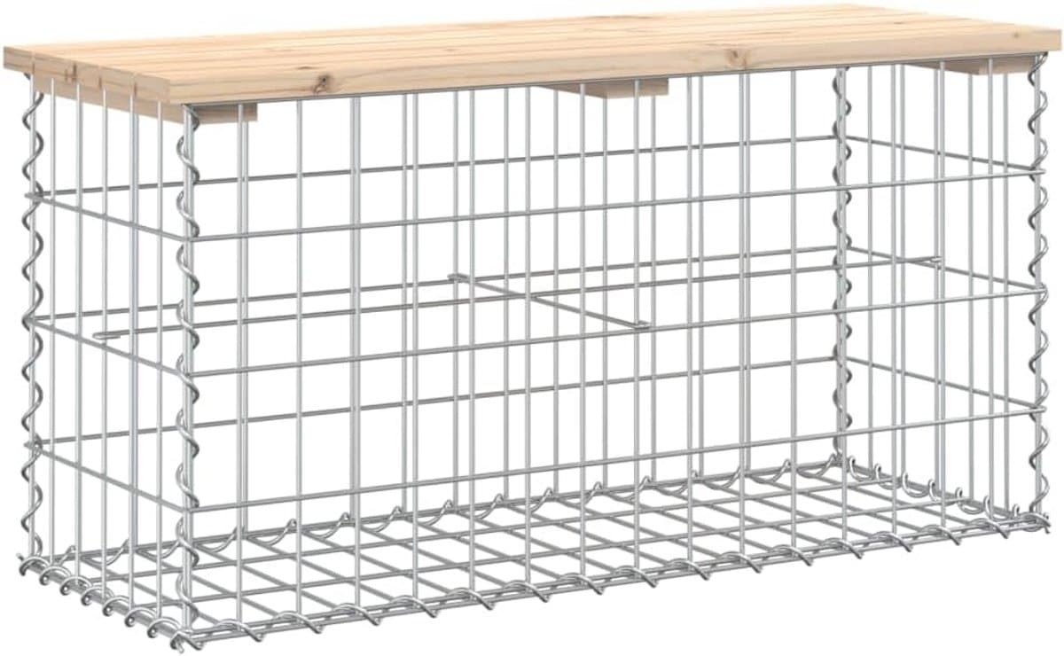 tuinbank hout gabion design buitenbank voor in de tuin