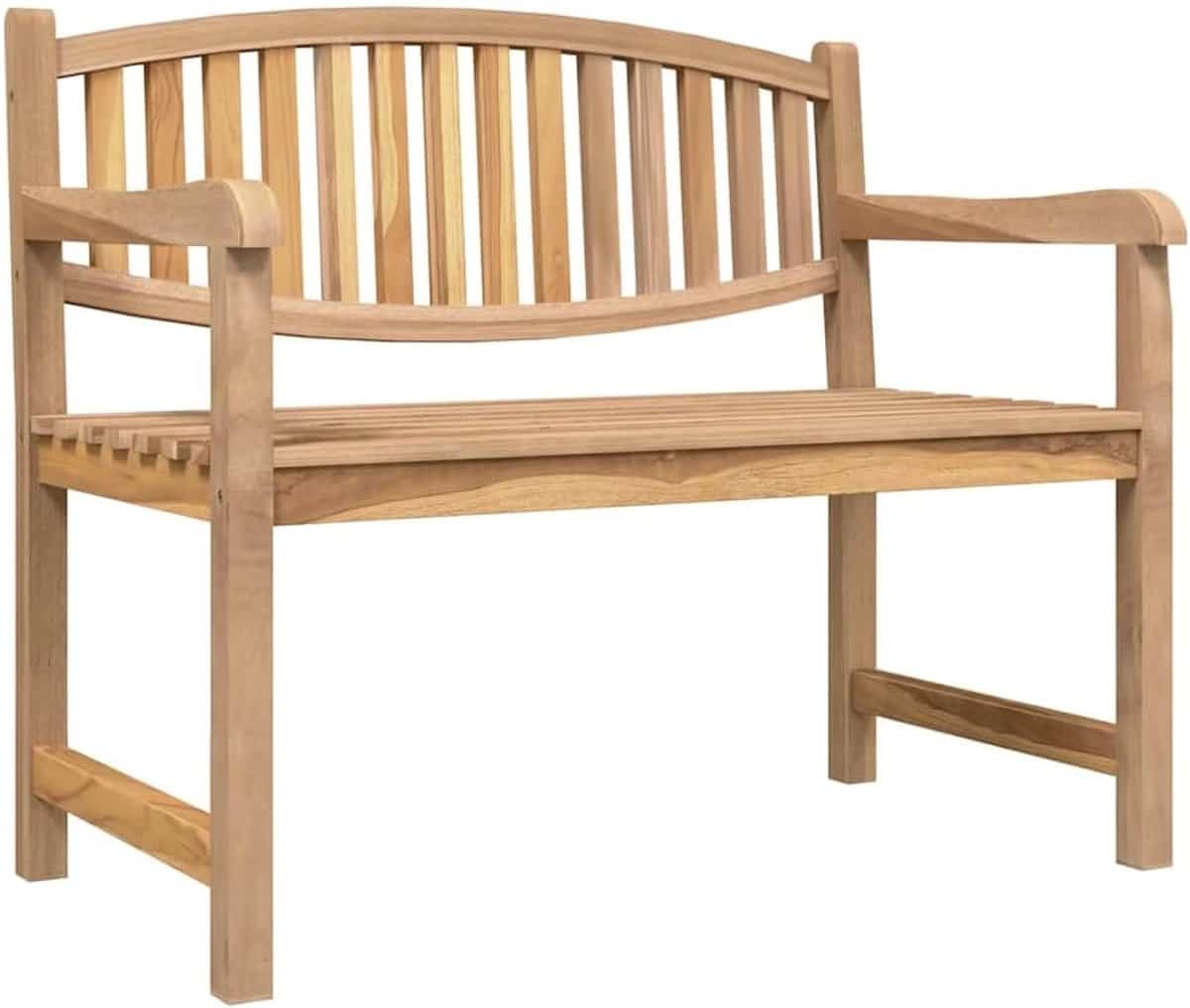 tuinbank massief hout parkbank veranda buiten ontspannen